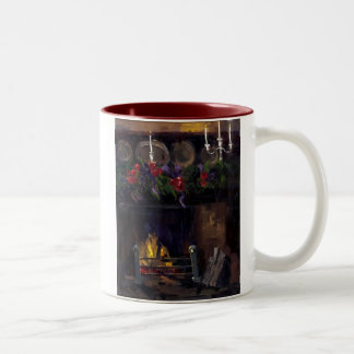 De Café Em Dois Tons Caneca acolhedor do fogo Home