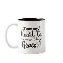 Caneca "Afine Meu Coração para Cantar Tua Graça"