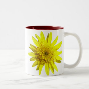 De Café Em Dois Tons Caneca amarela do girassol