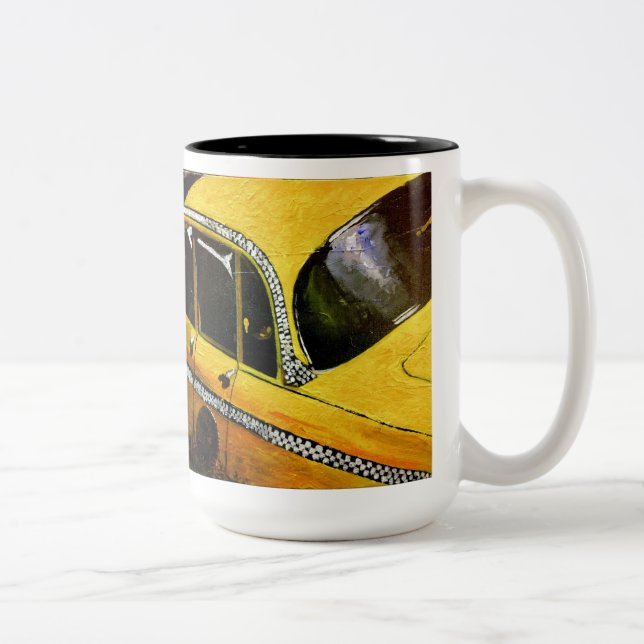 De Café Em Dois Tons Caneca amarela do táxi (Direita)