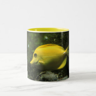 DE CAFÉ EM DOIS TONS CANECA AMARELA DOS PEIXES