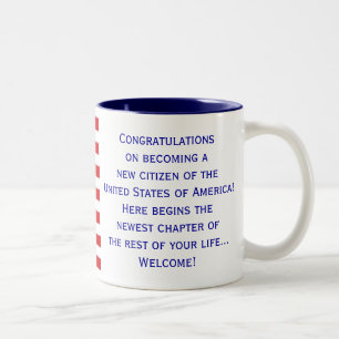 De Café Em Dois Tons Caneca americana da bandeira da cidadania por Janz