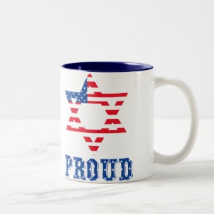 DE CAFÉ EM DOIS TONS CANECA AMERICANA ORGULHOSA DO JUDEU