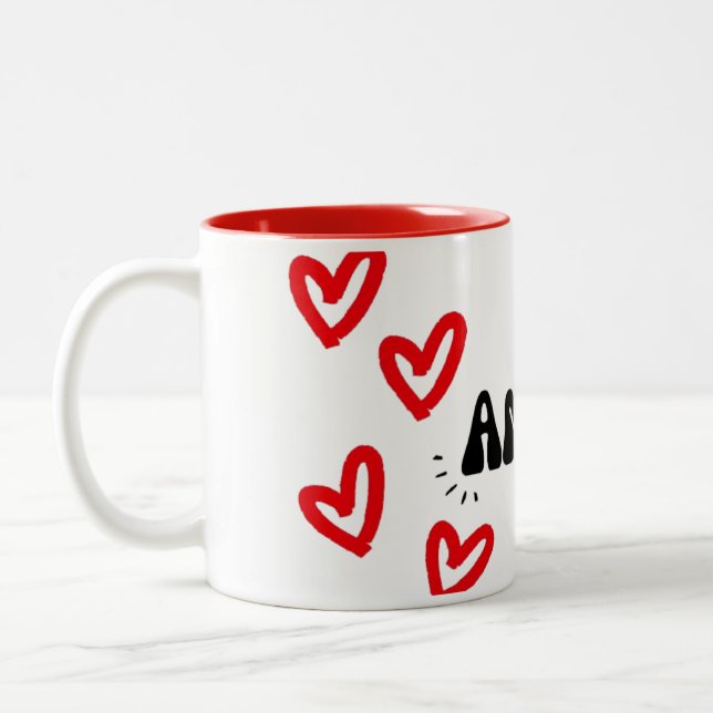 De Café Em Dois Tons Caneca Amor  (Esquerda)