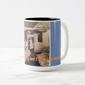 De Café Em Dois Tons Caneca animador
