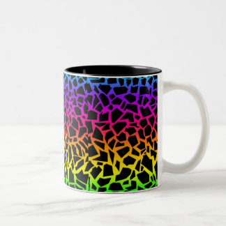 De Café Em Dois Tons Caneca animal do impressão do arco-íris