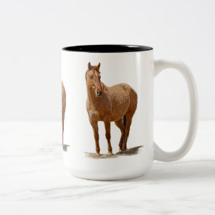 De Café Em Dois Tons caneca animal eqüino do desenhista dos