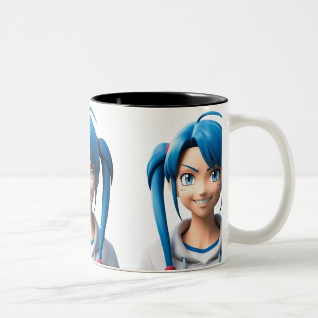 De Café Em Dois Tons Caneca Anime (Direita)