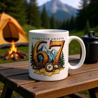De Café Em Dois Tons Caneca Aposentadoria Aventura 67 – Viagens & Avent