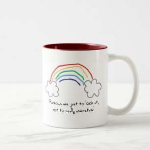 De Café Em Dois Tons caneca arco-íris