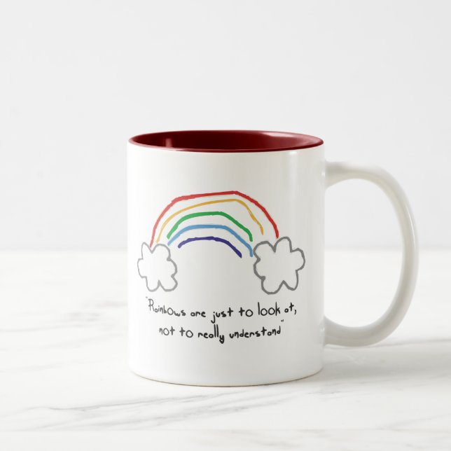De Café Em Dois Tons caneca arco-íris (Direita)