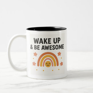De Café Em Dois Tons Caneca Arco-Íris Acorda e Sê Incrível