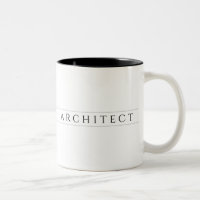 Caneca Arquiteto Preto e Branco com Duas Cores