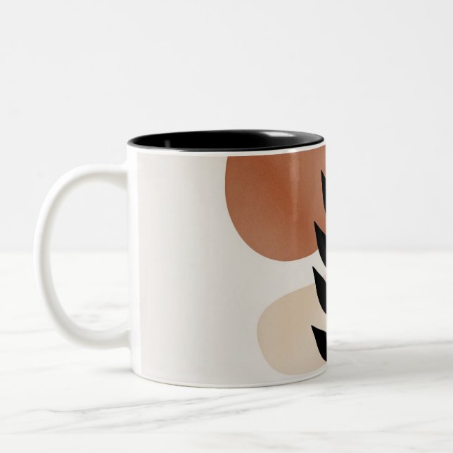 De Café Em Dois Tons Caneca artística (Esquerda)