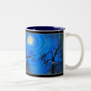 De Café Em Dois Tons Caneca Árvores Assustadoras