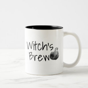 De Café Em Dois Tons Caneca assustador da bruxa do Dia das Bruxas