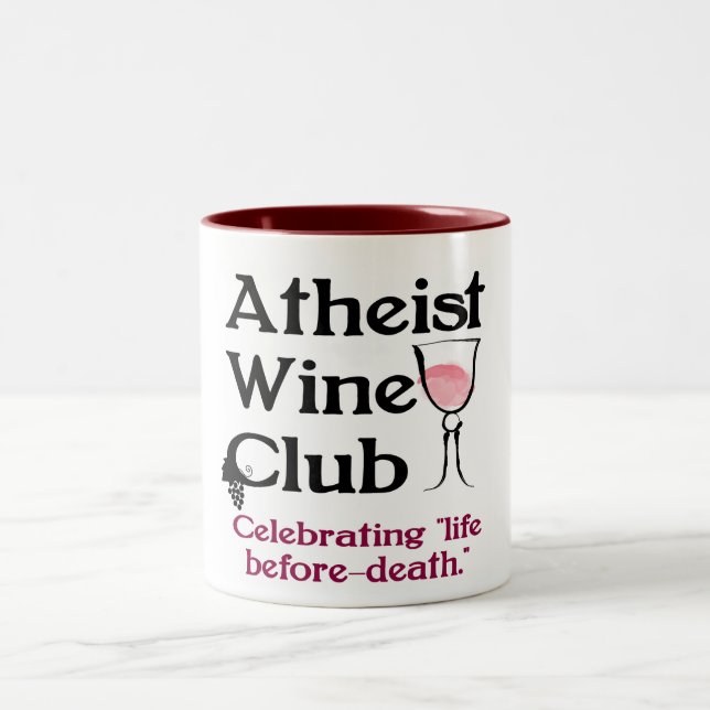 De Café Em Dois Tons Caneca ateu do clube do vinho (Centro)