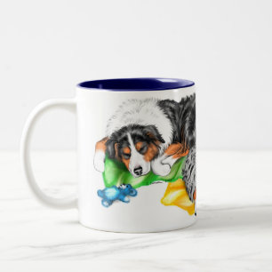 De Café Em Dois Tons Caneca australiana da sesta da família do pastor