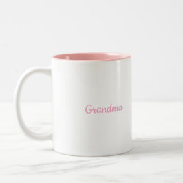 De Café Em Dois Tons Caneca Avó Tom Duplo Rosa Branco