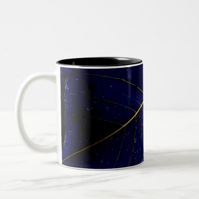De Café Em Dois Tons Caneca azul (Esquerda)