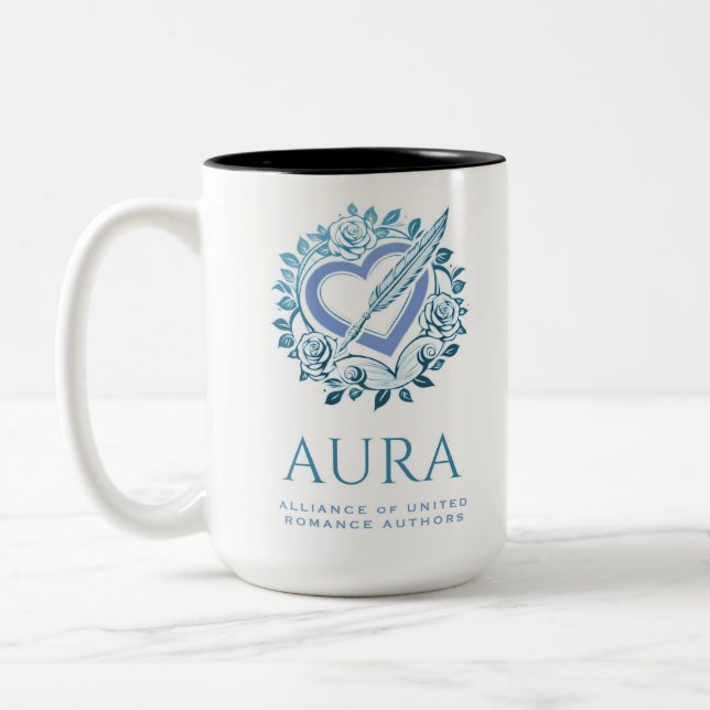 De Café Em Dois Tons Caneca azul AURA (Esquerda)