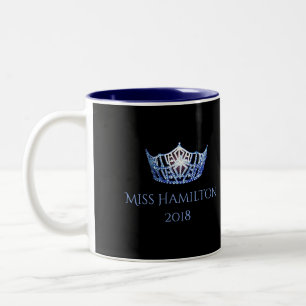 De Café Em Dois Tons Caneca azul conhecida feita sob encomenda da coroa