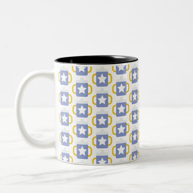 De Café Em Dois Tons caneca azul-estrela (Esquerda)