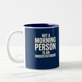 De Café Em Dois Tons Caneca Azul Marinho Não é uma Pessoa Matutina