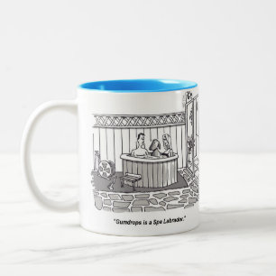 De Café Em Dois Tons Caneca azul Spa Labrador