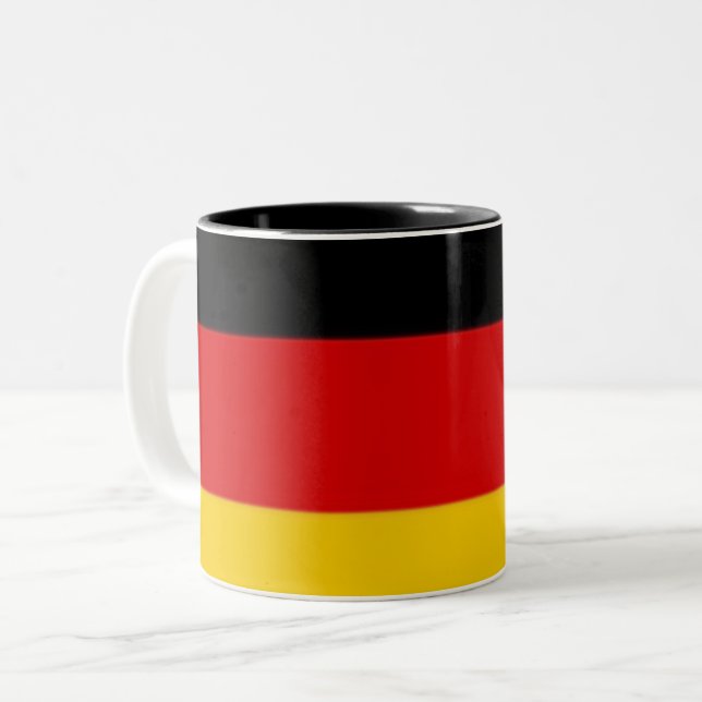 De Café Em Dois Tons Caneca Bandeira da Alemanha (Frente Esquerda)