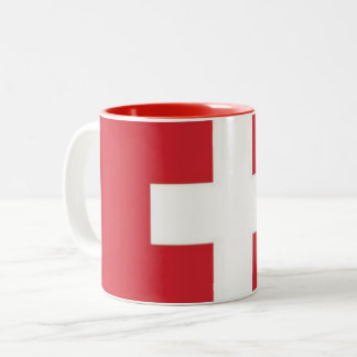 De Café Em Dois Tons Caneca Bandeira da Suíça