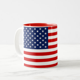 De Café Em Dois Tons Caneca Bandeira EUA