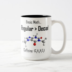 De Café Em Dois Tons Caneca básica da cafeína da matemática