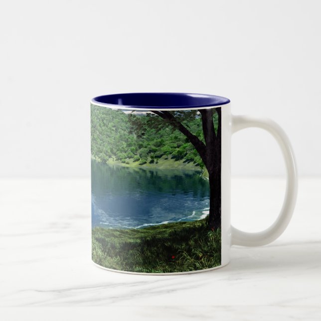 De Café Em Dois Tons Caneca Beside Deep Waters (Direita)