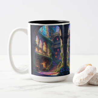 De Café Em Dois Tons Caneca Biblioteca Enfeitiçada