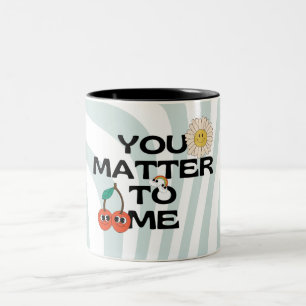 De Café Em Dois Tons Caneca Bicolor Estética Retro 'Você É Importante P