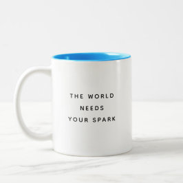 De Café Em Dois Tons Caneca Bicolor Moderna Tipografia O Mundo Precisa