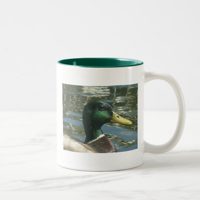 De Café Em Dois Tons Caneca bonita customizável do pato (Direita)