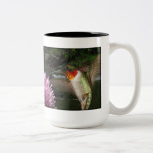 De Café Em Dois Tons Caneca bonita da fantasia do colibri
