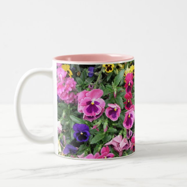 De Café Em Dois Tons Caneca bonita do jardim (Esquerda)