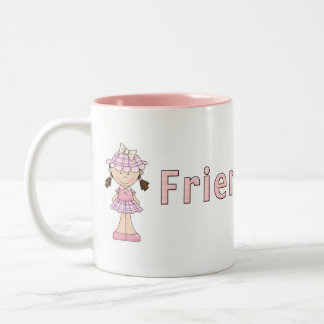 De Café Em Dois Tons Caneca bonito & feminino da amizade