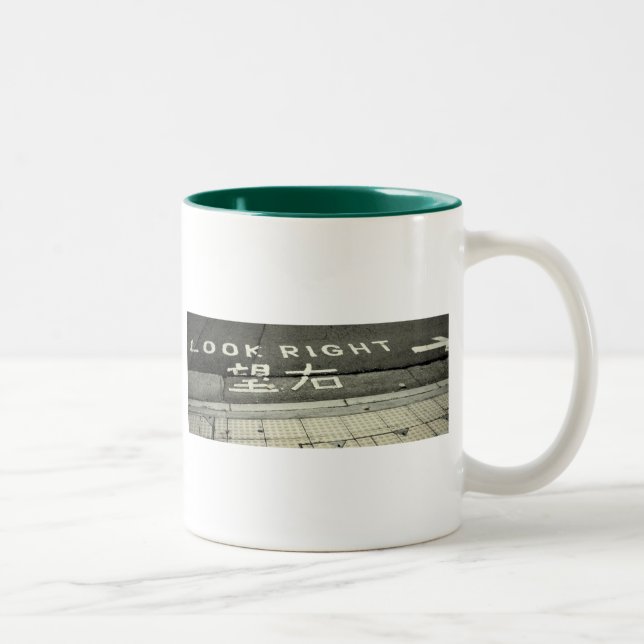 De Café Em Dois Tons Caneca branca clássica (Direita)