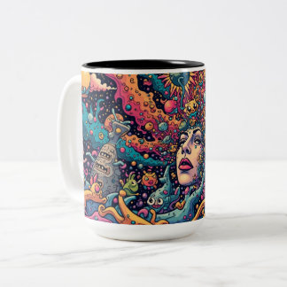 De Café Em Dois Tons Caneca branca clássica, 325 ml