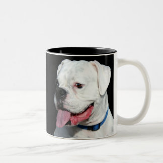 De Café Em Dois Tons Caneca branca do pugilista