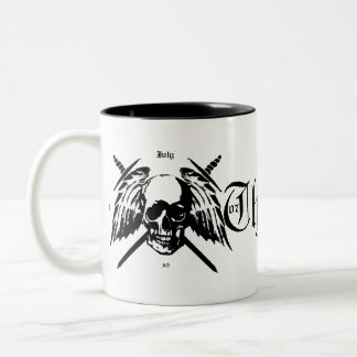 De Café Em Dois Tons caneca branca preta dos bastardos