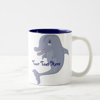 De Café Em Dois Tons Caneca brincalhão do golfinho