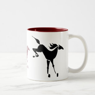 De Café Em Dois Tons caneca bucking do cavalo