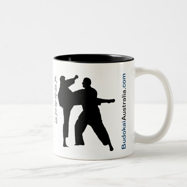 De Café Em Dois Tons Caneca Budokai Austrália do Aikido (Direita)