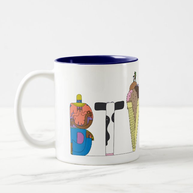De Café Em Dois Tons Caneca | BURLINGTON, VT (BTV) (Esquerda)