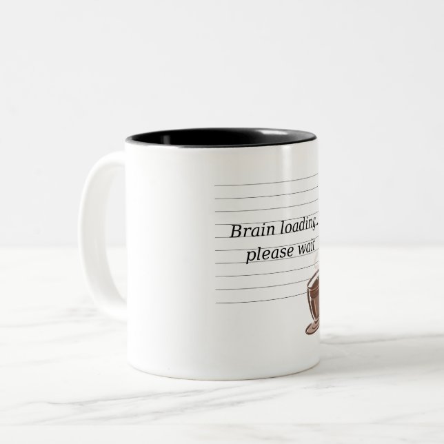 De Café Em Dois Tons Caneca Caffeine & Chaos (Frente Esquerda)